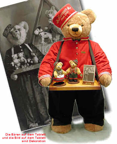 Groer Liftboy - 92 cm 92 cm Teddybr von Hermann-Coburg