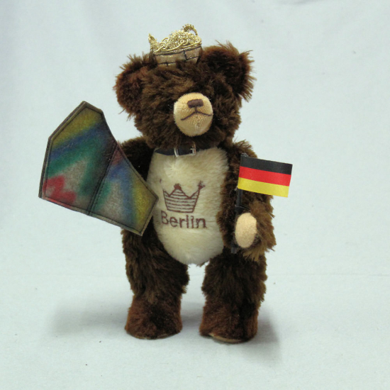 Gedenkbr 2024 zum 35. Jahrestag Fall der Mauer am 9. November 1989 24 cm Teddybr von Hermann-Coburg