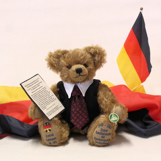 Konrad Adenauer Erster Bundeskanzler der Bundesrepublik Deutschland 1949 ? 1963 35 cm Teddybr von Hermann-Coburg