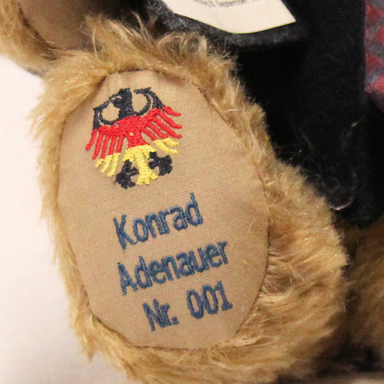 Konrad Adenauer Erster Bundeskanzler der Bundesrepublik Deutschland 1949 ? 1963 35 cm Teddybr von Hermann-Coburg