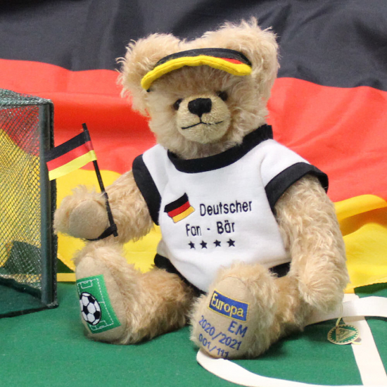 Deutscher Fan Br EM 2020/2021 35 cm Teddy Bear by Hermann-Coburg