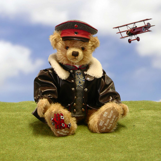 The Red Baron 41 cm Teddy Bear by Hermann-Coburg