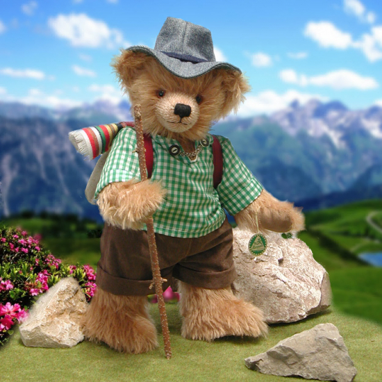 Der frhliche Wanderer ? Happy Wanderer 38 cm Teddybr von Hermann-Coburg