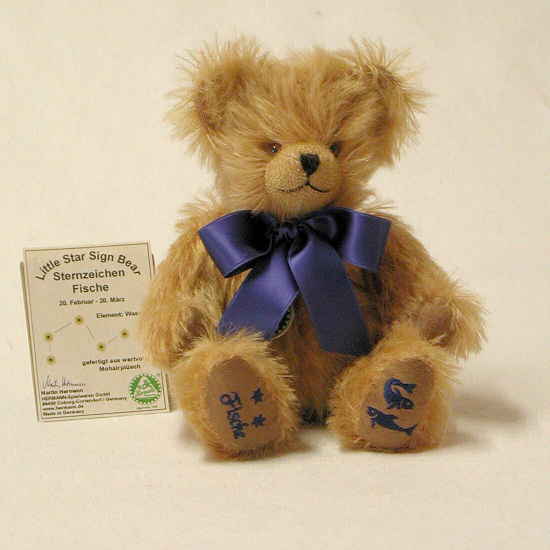 Fische / PiscesSternzeichen Teddybr 23 cm Teddybr von Hermann-Coburg