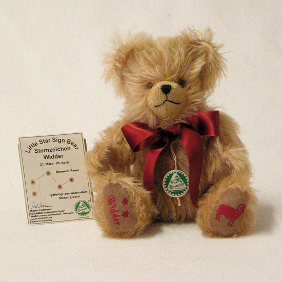 Widder / AriesSternzeichen Teddybr 23 cm Teddybr von Hermann-Coburg