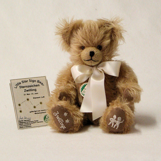 Zwilling / GeminiSternzeichen Teddybr 23 cm Teddybr von Hermann-Coburg