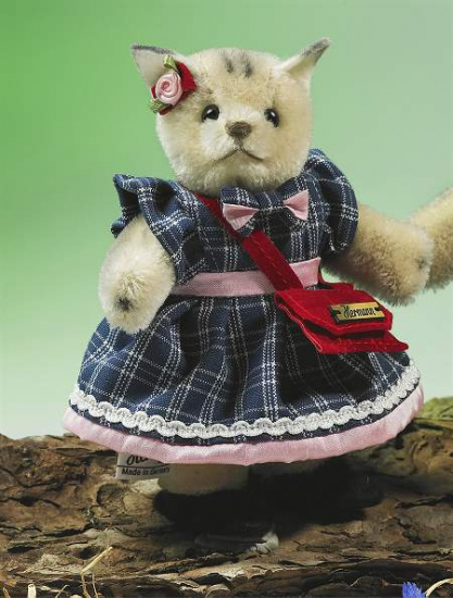Miniatur Steh-Katze Mdchen 14 cm Teddy Bear by Hermann-Coburg