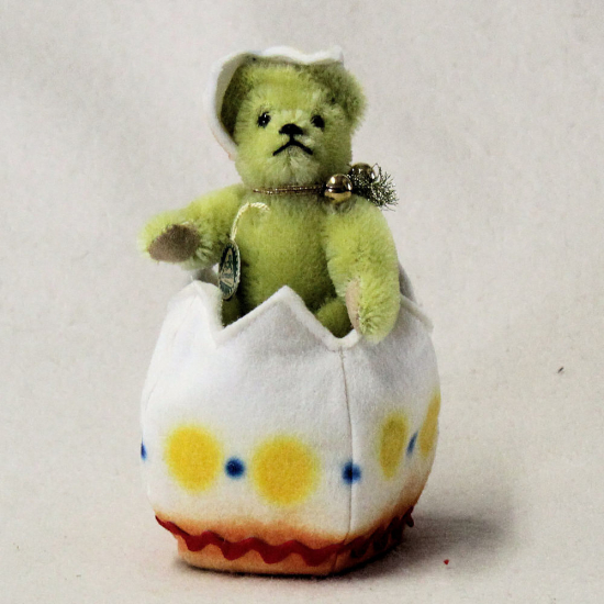 Eins, zwei, drei ? der Teddy schlpft aus dem Ei ? Teddy hellgrn 12 cm Teddybr von Hermann-Coburg