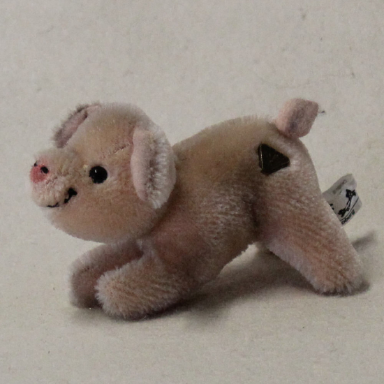 Mohair Miniatur Glcksschwein ?Piggi? 12 cm Teddybr von Hermann-Coburg