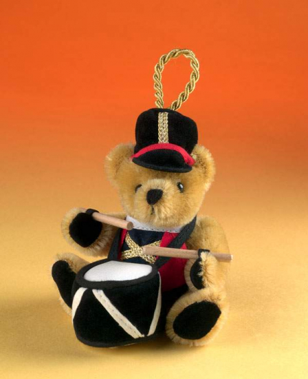 Kleiner Mini-Trommler 11 cm Teddybr von Hermann-Coburg