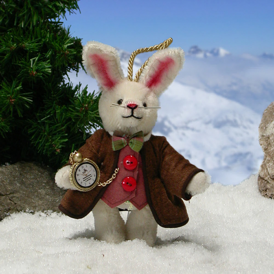 White Rabbit 11 cm Teddybr von Hermann-Coburg