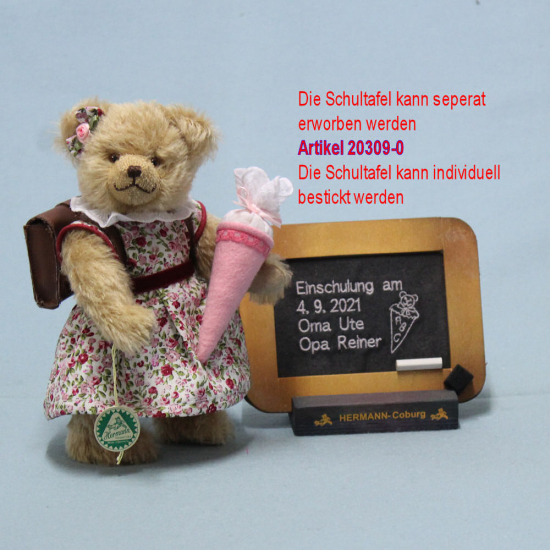 Schulkind Mdchen 22 cm Teddybr von Hermann-Coburg