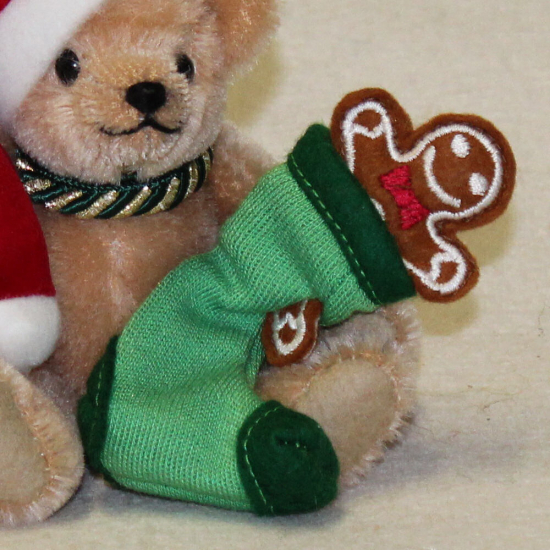 Santa Claus und das Lebkuchenmnnchen 13 cm Teddybr von Hermann-Coburg