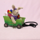 Oster-Mobil mit Hasen-Mädchen 20 cm Teddybr von Hermann-Coburg