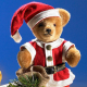 Miniatur Steh-Br Santa 14 cm Teddybr von Hermann-Coburg