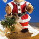 Miniatur Steh-Br Santa 14 cm Teddybr von Hermann-Coburg