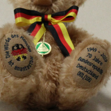 70 Jahre Bundesrepublik Deutschland 1949 - 2019 34 cm Teddy Bear by Hermann-Coburg