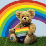 Regenbogen Bär  - für Toleranz und Weltoffenheit 33 cm Teddy Bear by Hermann-Coburg
