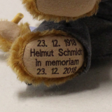 Helmut Schmidt in memoriam Teddy 38 cm Teddy Bear by Hermann-Coburg