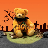Kleiner Halloween Teddy 2024 Teddy Bear goes Halloween 29 cm Teddybr von Hermann-Coburg