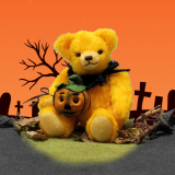 Sweet Halloween Teddy 2024 Ein Krbis-Kind zum Schmusen 29 cm Teddybr von Hermann-Coburg