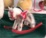 Miniatur Schaukelpferd 12 cm Teddybr von Hermann-Coburg
